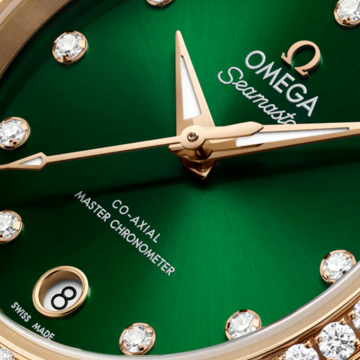 Reloj Seamaster Aqua Tierra 150M oro Moonshine™ y diamantes 30mm Omega