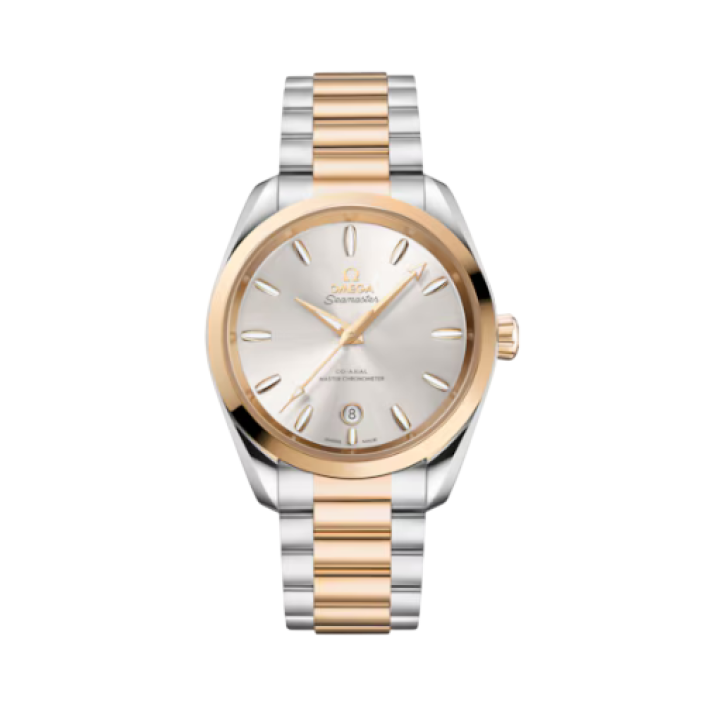 Omega Seamaster Aqua Terra Shades 38 mm steel and Moonshine gold watch