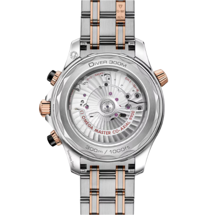 Omega Seamaster Diver 300M 44 mm steel and Sedna gold watch