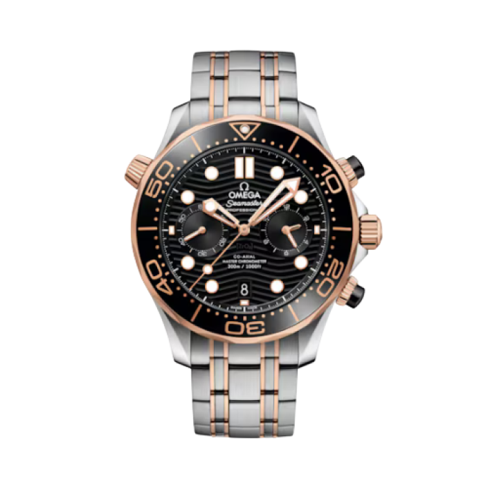 Omega Seamaster Diver 300M 44 mm steel and Sedna gold watch