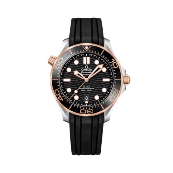 Omega Seamaster Diver 300M 42 mm steel and Sedna gold watch