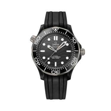 Omega Seamaster Diver 300M Black Ceramic 43.5mm Rubber Strap Watch