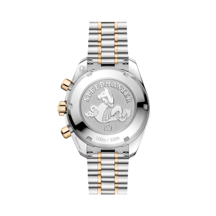 Omega Speedmaster 38 Moonshine Gold Green Bezel Chronograph