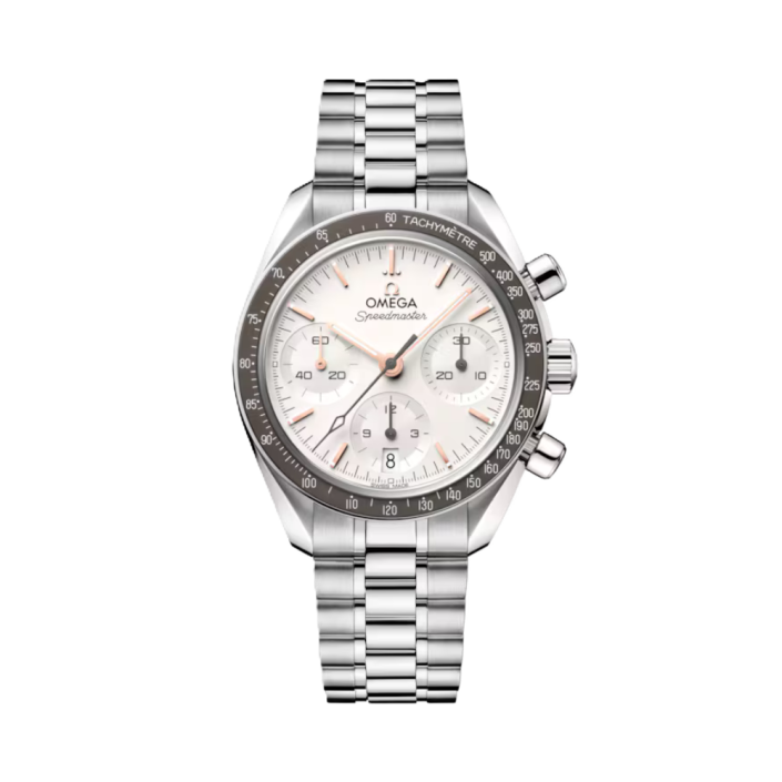 Omega Speedmaster 38 Silver Opaline Warm Grey Chronograph