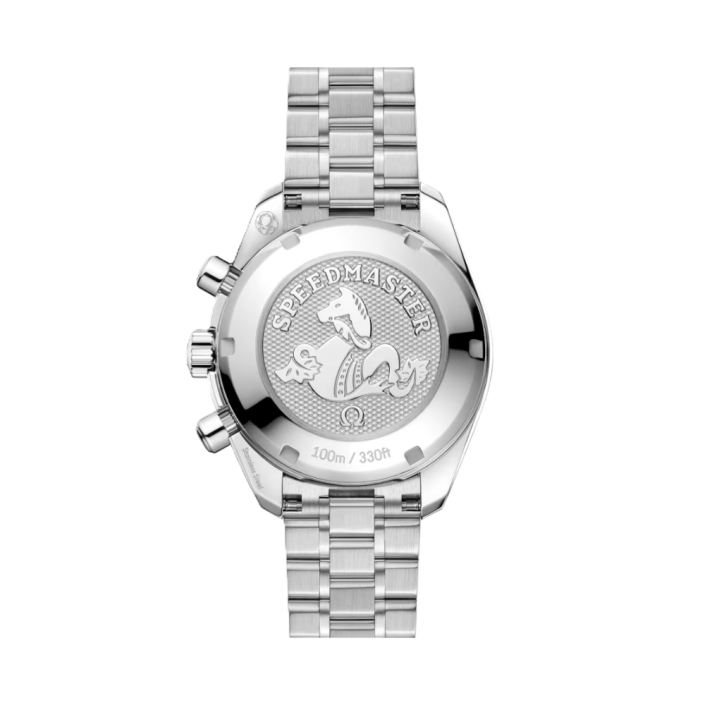 Omega Speedmaster 38 White Lacquer Blue Ceramic Chronograph