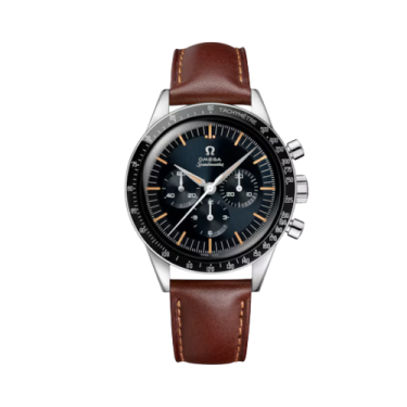 Omega Speedmaster First Omega in Space 39.7mm Steel Brown Leather Watch