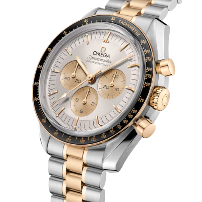 Omega Speedmaster Moonwatch Professional 42 mm en acero y oro Moonshine