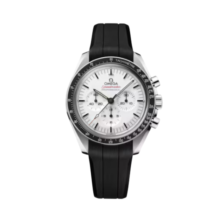 Omega Speedmaster Moonwatch Professional 42mm White Dial Rubber Watch