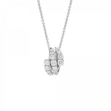 Spiral pendant in 18 kt white gold and brilliant-cut diamonds Recarlo