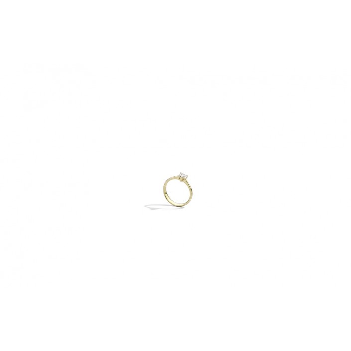 Anillo de oro amarillo de 18 qt con diamante en forma de corazón talla brillante Anniversary Recarlo