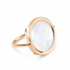 Mother of Pearl DISC RING ring 18k rose gold GinetteNY
