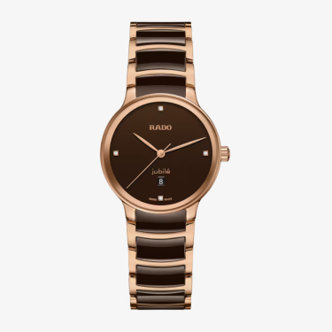 Reloj Centrix Diamonds  clásico de cuarzo color oro rosa 30.5 mm Rado