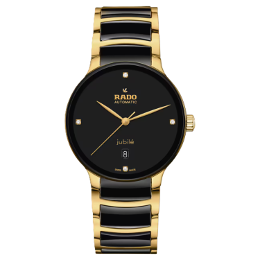 Rado Centrix Automatic Diamonds Black Ceramic Watch 39.5mm