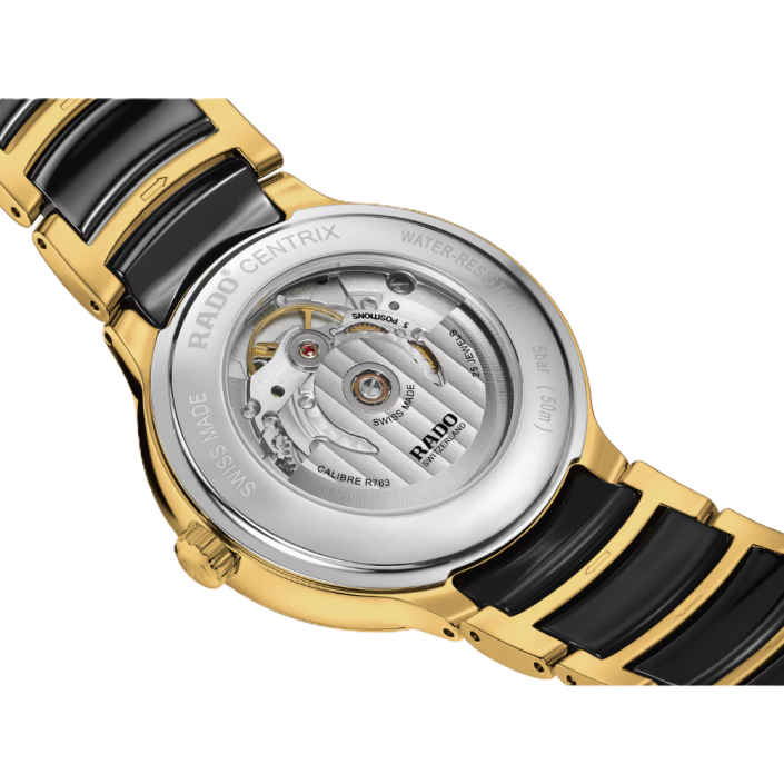Rado Centrix Automatic Diamonds Black Ceramic Watch 39.5mm
