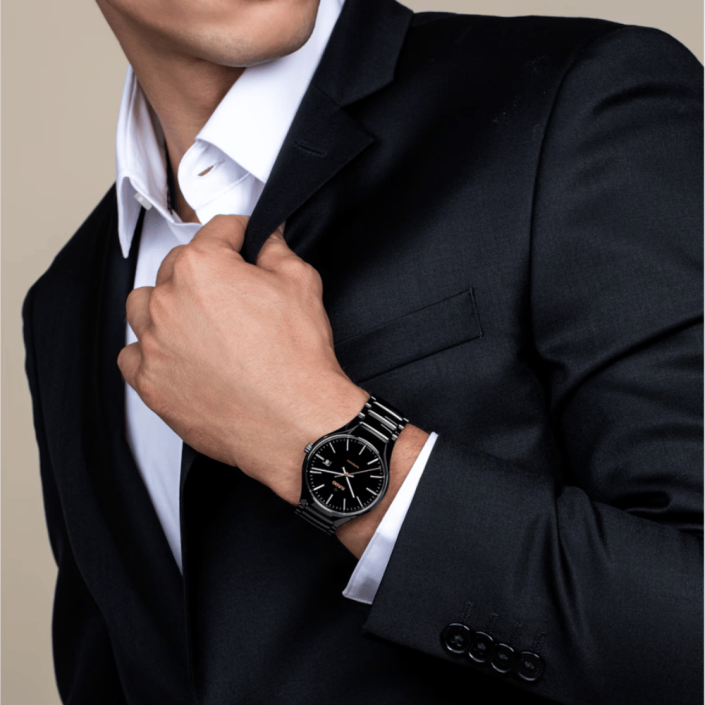 Rado true round automatic black rose gold r27056162