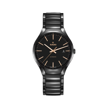 Rado true round automatic black rose gold r27056162