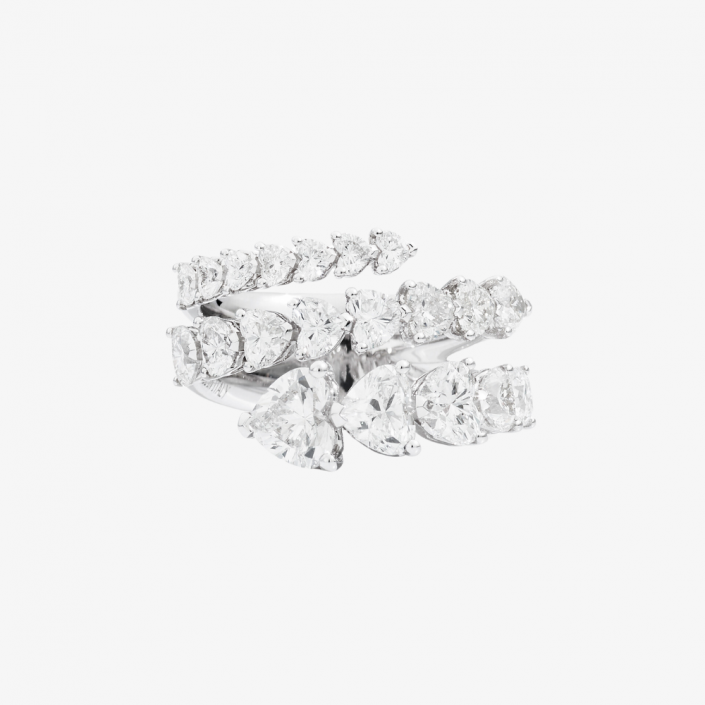 Bague Recarlo Love en or blanc avec diamants