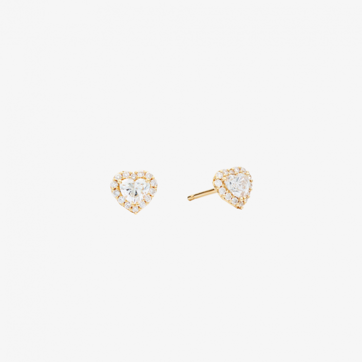 Love Yellow Gold Earrings with Diamonds Recarlo