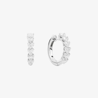 Half hoop white gold 18 kt diamond earrings Recarlo