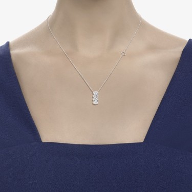 Recarlo Anniversary Love necklace in white gold with diamonds