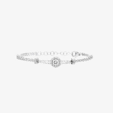 Bracelet Halo en or blanc avec diamants Recarlo 