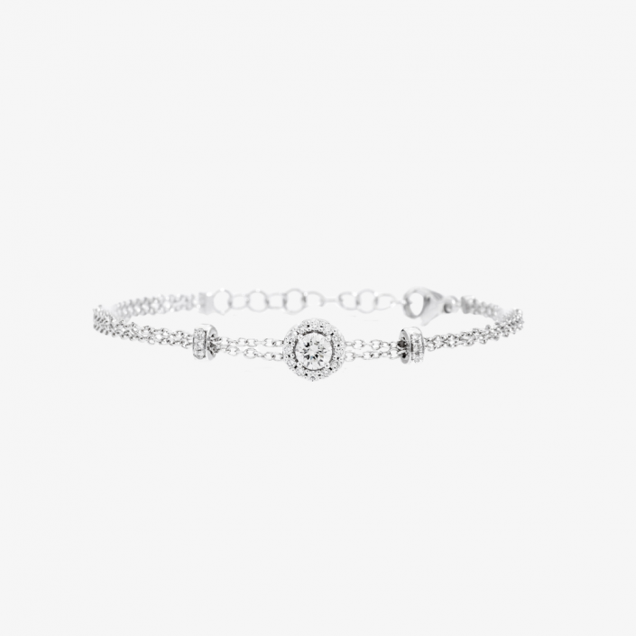 Halo White Gold Bracelet with Diamonds Recarlo