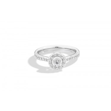 Solitaire Halo Ring with Diamond | Recarlo R01SC018