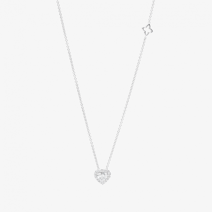 Love White Gold Necklace with Diamonds Recarlo