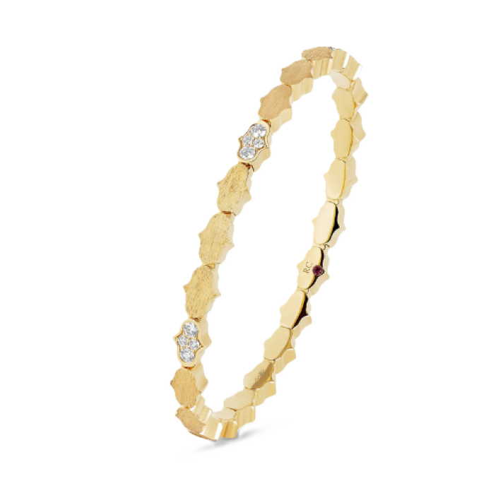 Bracelet Cobra en or jaune et diamants Roberto Coin