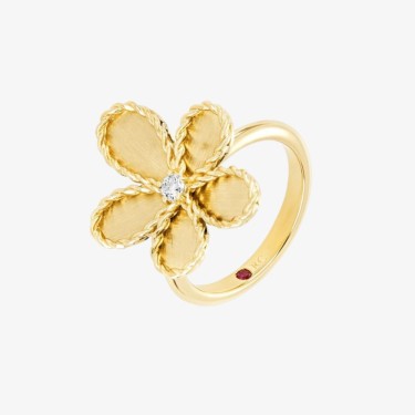 Anillo Jasmine en oro amarillo y diamantes de Roberto Coin