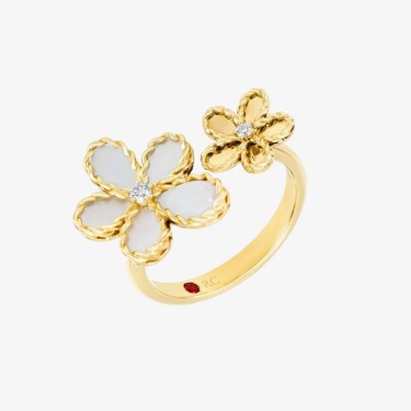 Anillo Jasmine oro amarillo con diamantes y nácar Roberto Coin