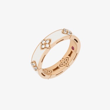 Anillo Love in Verona con esmalte y diamantes de Roberto Coin