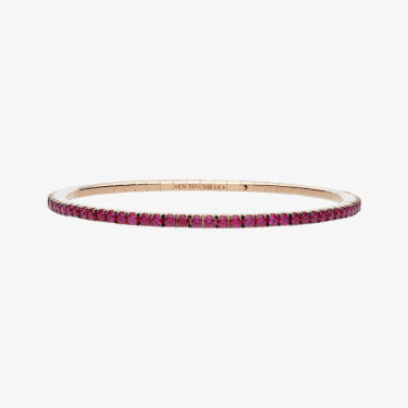 Bracelet extensible en or rose et rubis Roberto Demeglio 