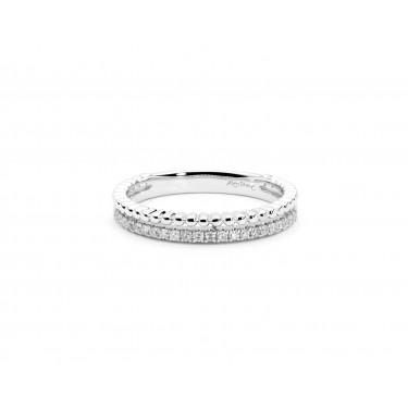 S-929 / B080KA ANELL D'OR BLANC & DIAMANTS 0,14 CT SUISSA JOIERS
