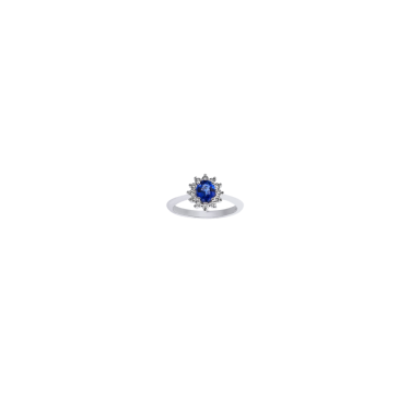 Anillo SUISSA zafiro y diamantes oro blanco 18kt a01-10-101z-n-