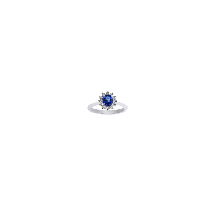Anillo SUISSA zafiro y diamantes oro blanco 18kt a01-10-101z-n-