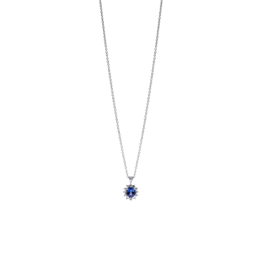 Collar SUISSA zafiro y diamantes oro blanco 18kt a01-20-28z-43-n-