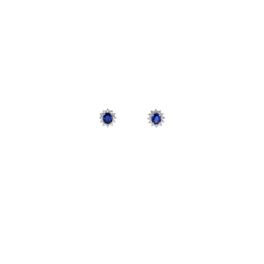 Pendientes SUISSA zafiro y diamantes oro blanco 18kt a01-30-169z-n-