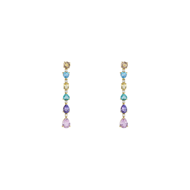 Pendientes SUISSA mix piedras oro amarillo 18kt a01-30-320mix1-00
