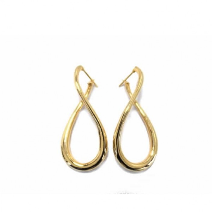 Suïssa Joiers gold earrings in the shape of the infinity symbol