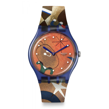 Swatch x Tate Gallery - Joan Miró Mujer y Pájaro en la Luz de la Luna - Reloj Artístico y Colorido