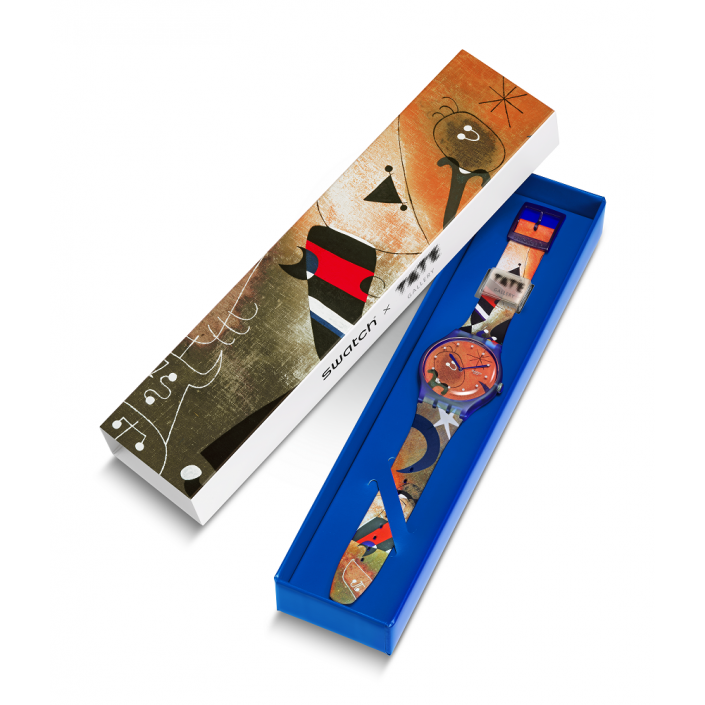 Swatch x Tate Gallery - Joan Miró Women and Bird in the Moonlight - Artistic and Colorful Watch