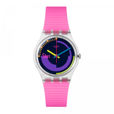 Swatch Watch Neon Pink Podium - Montre Rétro des années 90 - SO28K111
