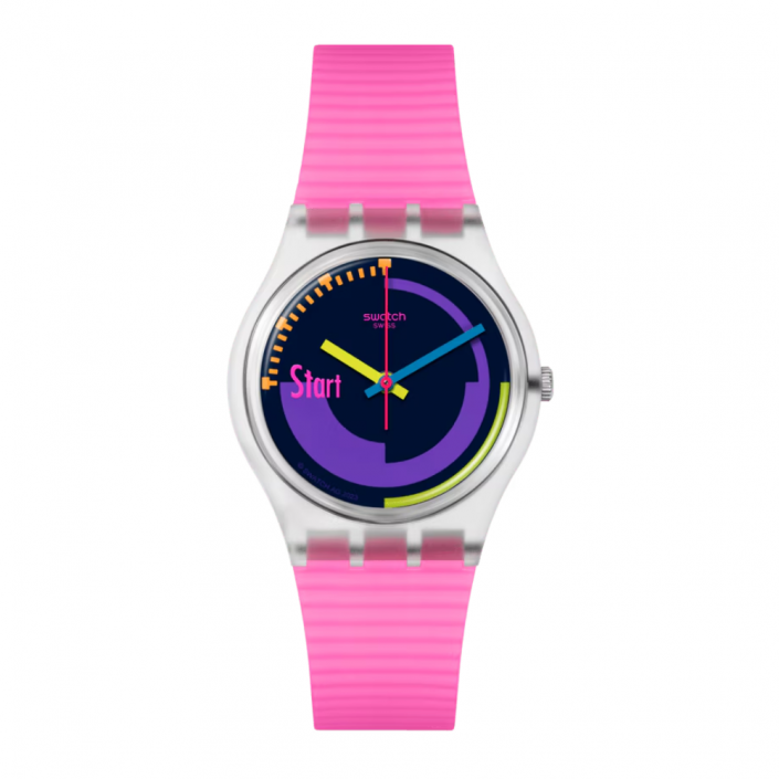Swatch Watch Neon Pink Podium - 90s Retro Watch - SO28K111