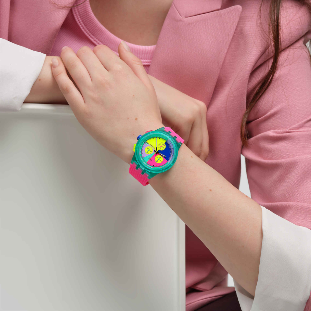Swatch Watch Neon Flash Arrow - 90s Chronograph