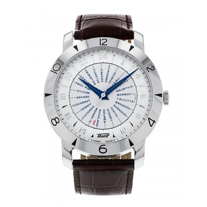 T0786SL STEEL & WHITE DIAL LEATHER 43 MM AUTOMATIC 160TH ANNIVERSARY HERITAGE NAVIGATOR TISSOT