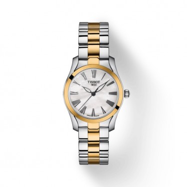 T1122SPVD-MP STEEL & PVD YELLOW GOLD NATURAL MOTHER OF PEARL 30 MM T-WAVE TISSOT