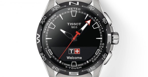 RELOJ TITANIO ESFERA NEGRA 47.50 MM CUARZO SOLAR T TOUCH SOLAR