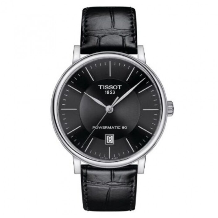 T1224SBL STEEL & LEATHER-BLACK DIAL 40 MM AUTOMATIC CARSON TISSOT