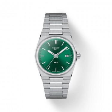 Steel watch Green dial PRX Tissot